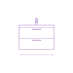 Fixtures Bathroom Vanity Ikea Godmorgon Odensvik Single Vanity 2 Drawers Handle Editable Svg Line Art, Free Vectors File